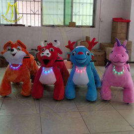 Hansel amusement park playground ride on plush animal electric scooter supplier
