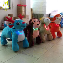 Hansel shopping mall electric mountable animal plush ride on toys supplier