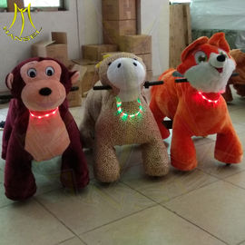 Hansel amusement park children coin operated plush horse pony scooter ride supplier