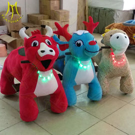 Hansel amusement park children coin operated plush horse pony scooter ride supplier