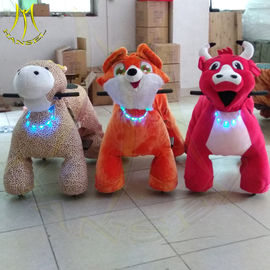 Hansel walking kids indoor entertainment plush motorized riding animals supplier