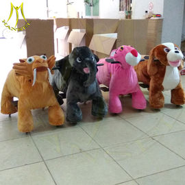 Hansel walking kids indoor entertainment plush motorized riding animals supplier