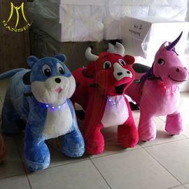 Hansel carnival rides coin operated electric ride on plush motorized animals supplier