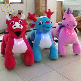Hansel shopping mall moving electronic large plush ride on toy supplier