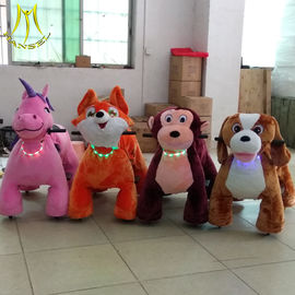 Hansel shopping mall kids plush riding animals plush riding motorized animals for sales supplier