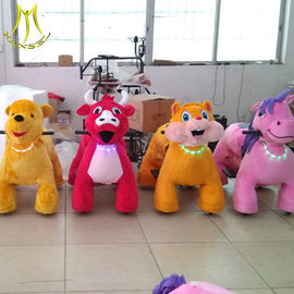 Hansel  theme park equipment for sale kids coin operated plush ride on unicorn supplier