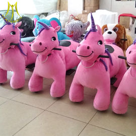 Hansel shopping mall plush animal toy riding for adult coin operated electric plush motorized supplier