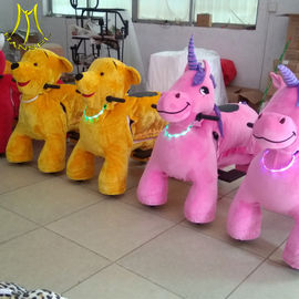 Hansel luna park toys large ride on pony animal toy plush kiddie rides supplier
