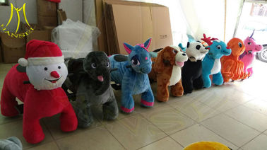 Hansel  attractive shopping mall 150KG bearing motorized plush riding animals supplier