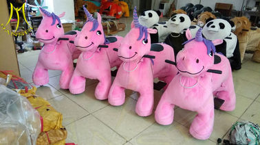 Hansel shopping mall electric walking animal large plush ride toy supplier