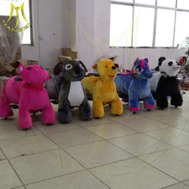 Hansel amusement park children walking stuffed animals coin operated ride on toys supplier