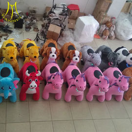 Hansel  plush animal 4 wheel zippy scooter for kids battery amusement park rides supplier