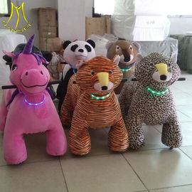Hansel Stuffed animal car ride electric motorized plush riding animals with light necklace supplier