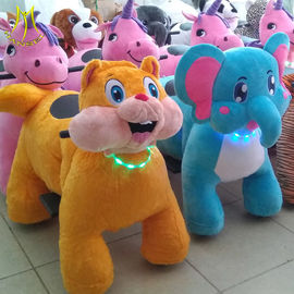 Hansel amusement kids walking battery operated ride on plush animal for mall supplier