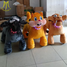 Hansel amusement plush kid riding horse toy motorized animal toy rides supplier
