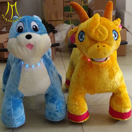 Hansel naughty castle playground kids ride on plush animal electric scooter supplier