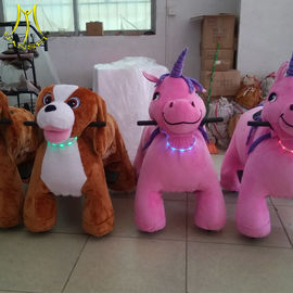 Hansel amusement park plush walking battery operated zoo animals kiddie ride supplier
