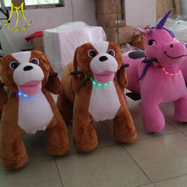 Hansel amusement park plush walking battery operated zoo animals kiddie ride supplier