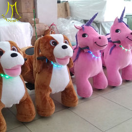 Hansel shopping mall children funfair plush battery operated zoo animal toy ride supplier