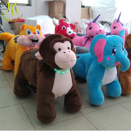 Hansel hot-selling coin operated mountable animal walking plush electric ride for children supplier