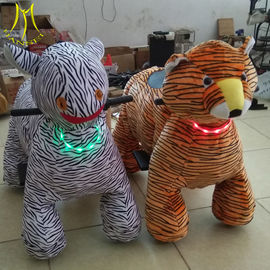 Hansel hot-selling coin operated mountable animal walking plush electric ride for children supplier