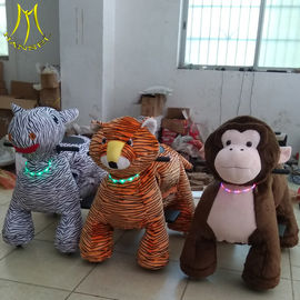 Hansel hot-selling coin operated mountable animal walking plush electric ride for children supplier
