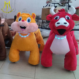 Hansel 2018 kids fun bull ride machine animal entertainment plush ride for mall supplier