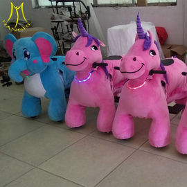 Hansel  wholesales animal coin operated rides large plush zebra ride toy on wheels supplier