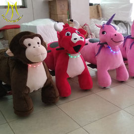 Hansel outdoor playground stuffed animals plush mechanical animal horse ride supplier