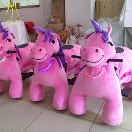 Hansel outdoor playground stuffed animals plush mechanical animal horse ride supplier