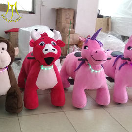 Hansel outdoor playground stuffed animals plush mechanical animal horse ride supplier