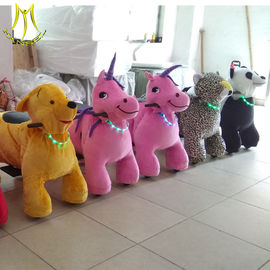 Hansel  children fun plush coin operated electric ride on animals supplier
