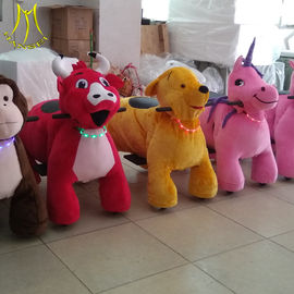 Hansel  children fun plush coin operated electric ride on animals supplier