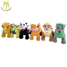 Hansel  coin operated plush ride on toy dog walking machine for outdoor playground supplier