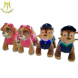 Hansel  coin operated plush ride on toy dog walking machine for outdoor playground supplier