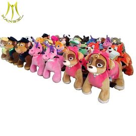 Hansel  coin operated electric mountable plush motorized animal for shopping mall supplier