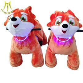 Hansel indoor and outdoor children battery operated ride animals plush toy on wheels supplier