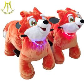 Hansel battery plush ride on animal coin operated animal ride amusement fox ride supplier