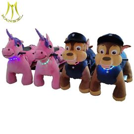 Hansel plush electric kid riding horse moving ride on animals in shopping mall supplier