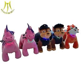 Hansel amusement park unicorn coin operated walking animal rides supplier