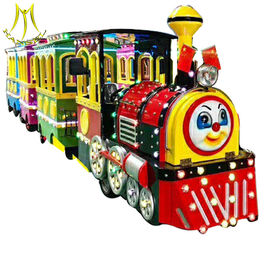 Hansel  outdoor park kids train battery operated backyard amusement trackless train rides supplier