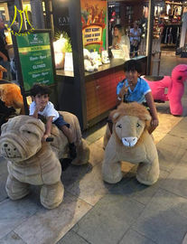 Hansel electric coin operated happy rides on animal motorized plush riding animals supplier