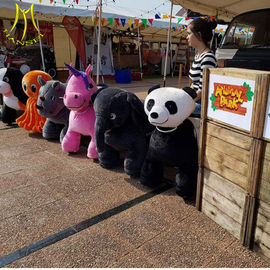 Hansel walking coin operated ride stuffed ride on furry animal supplier