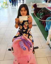 Hansel coin operated 4 wheel kid ride electric animal scooter in mall supplier