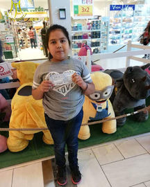 Hansel walking and coin operated tiger plush animal scooters in mall supplier