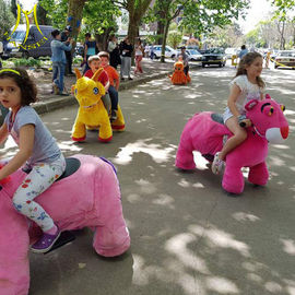 Hansel best selling and populal famliy electric operated elephant plush ride working in supermarket supplier