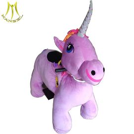 Hansel latest moving unicorn electricride  coin operated electric motorized plush riding animals supplier