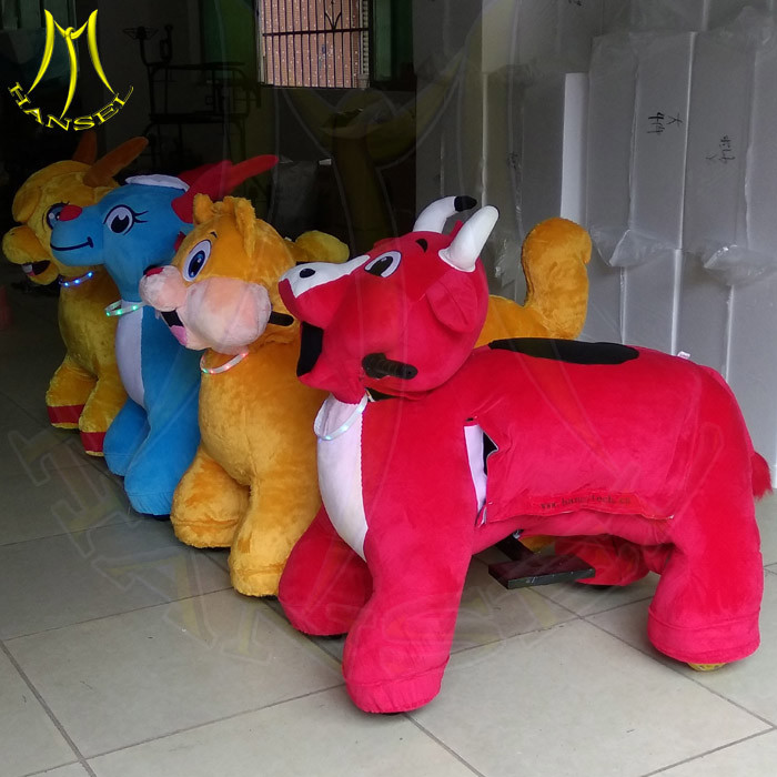 Animal Ride Coin Hansel amusement park coin operated stuffed kids electric rides on animal